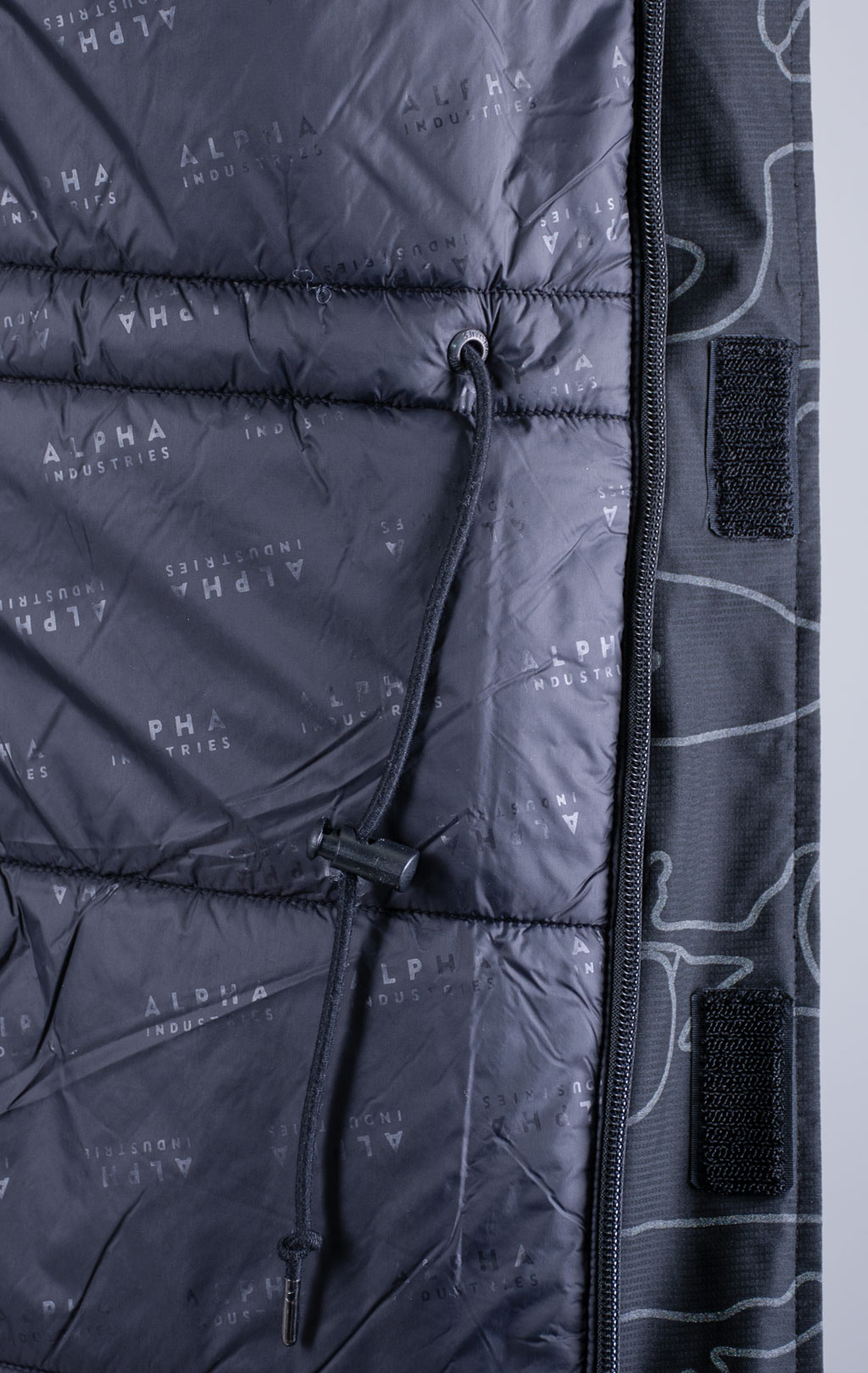 Аляска ALPHA INDUSTRIES PRIMALOFT PARKA N-3B reflective black camo 