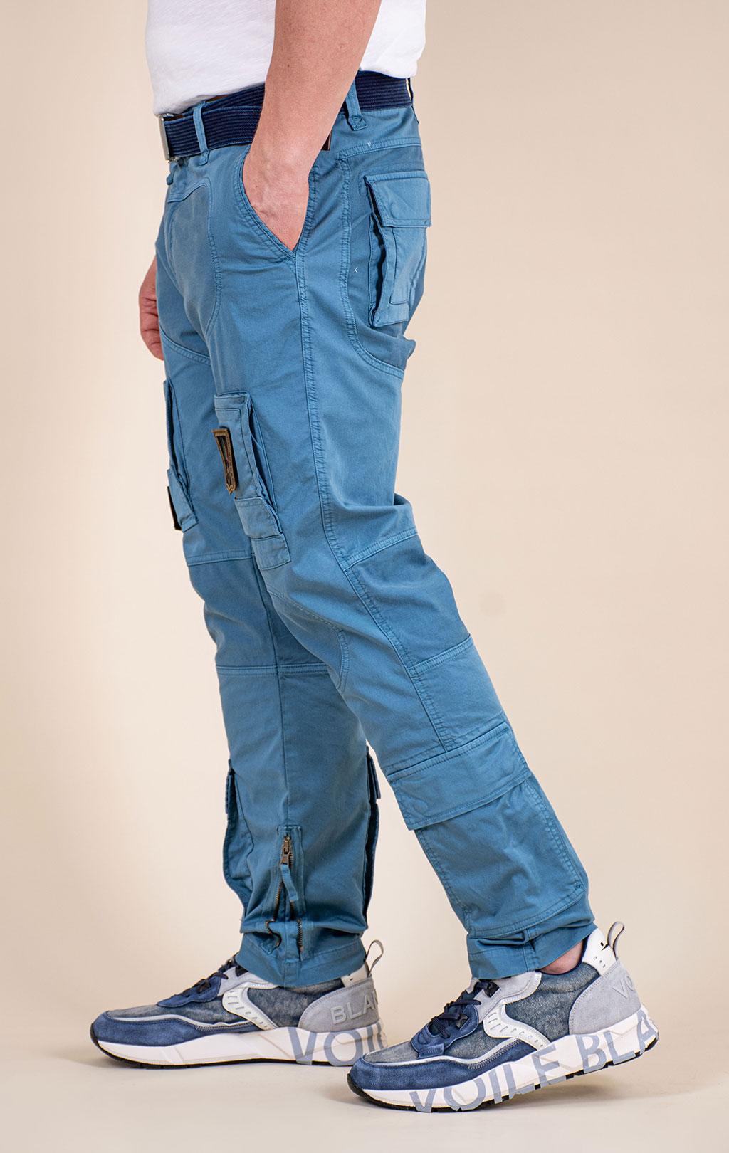 Брюки-карго AERONAUTICA MILITARE ANTI-G SS 26/AL dusty blue (PA 1387) 