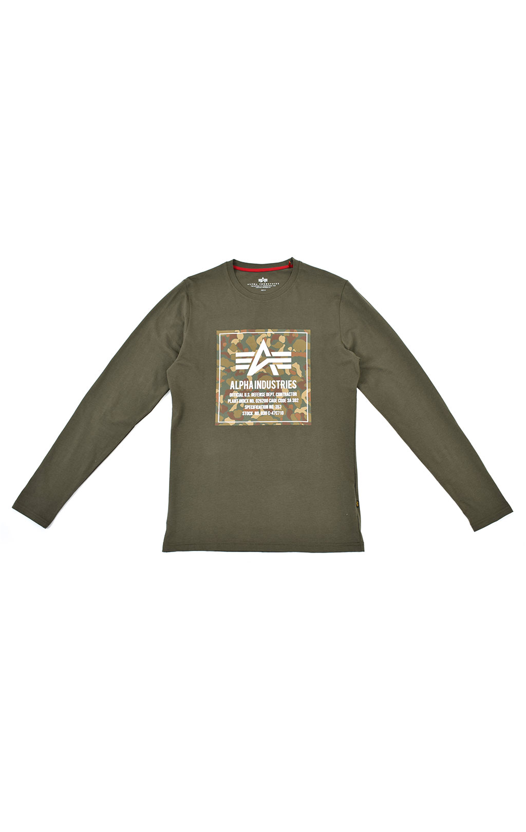 Лонгслив ALPHA INDUSTRIES CAMO BLOCK LS dark olive 