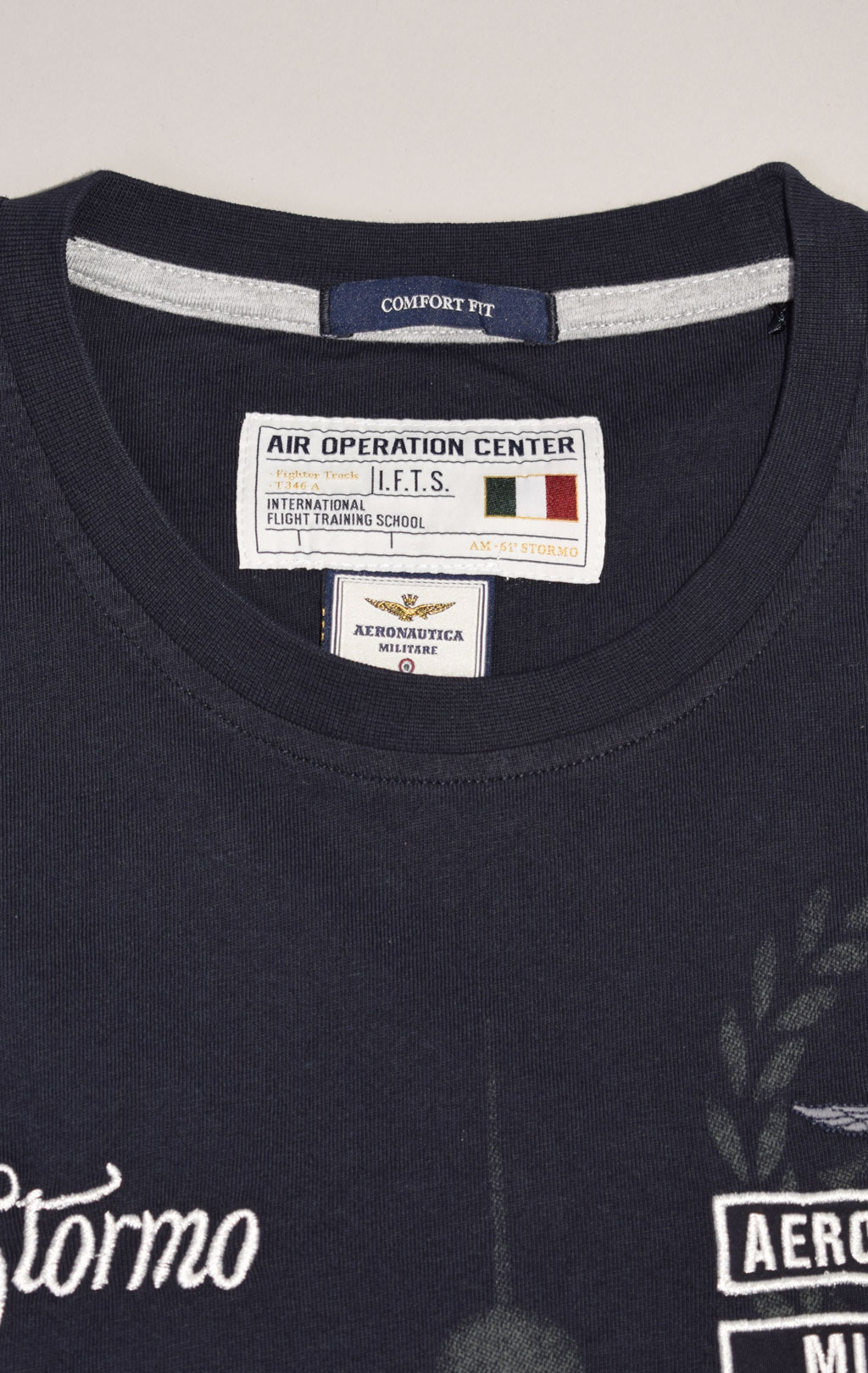 Футболка AERONAUTICA MILITARE SS 23/TR blue black (TS 2055) 