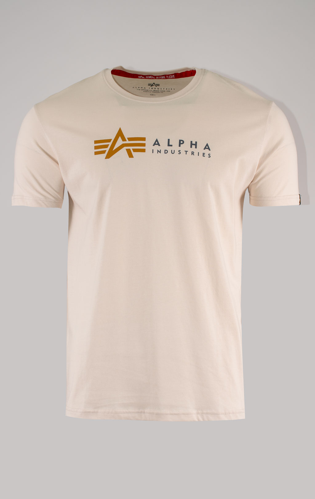 Футболка ALPHA INDUSTRIES ALPHA LABEL T jet stream white 