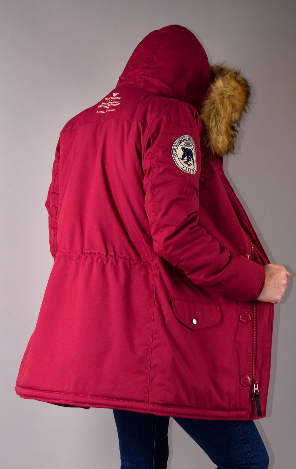 Женская аляска ALPHA INDUSTRIES POLAR major red 