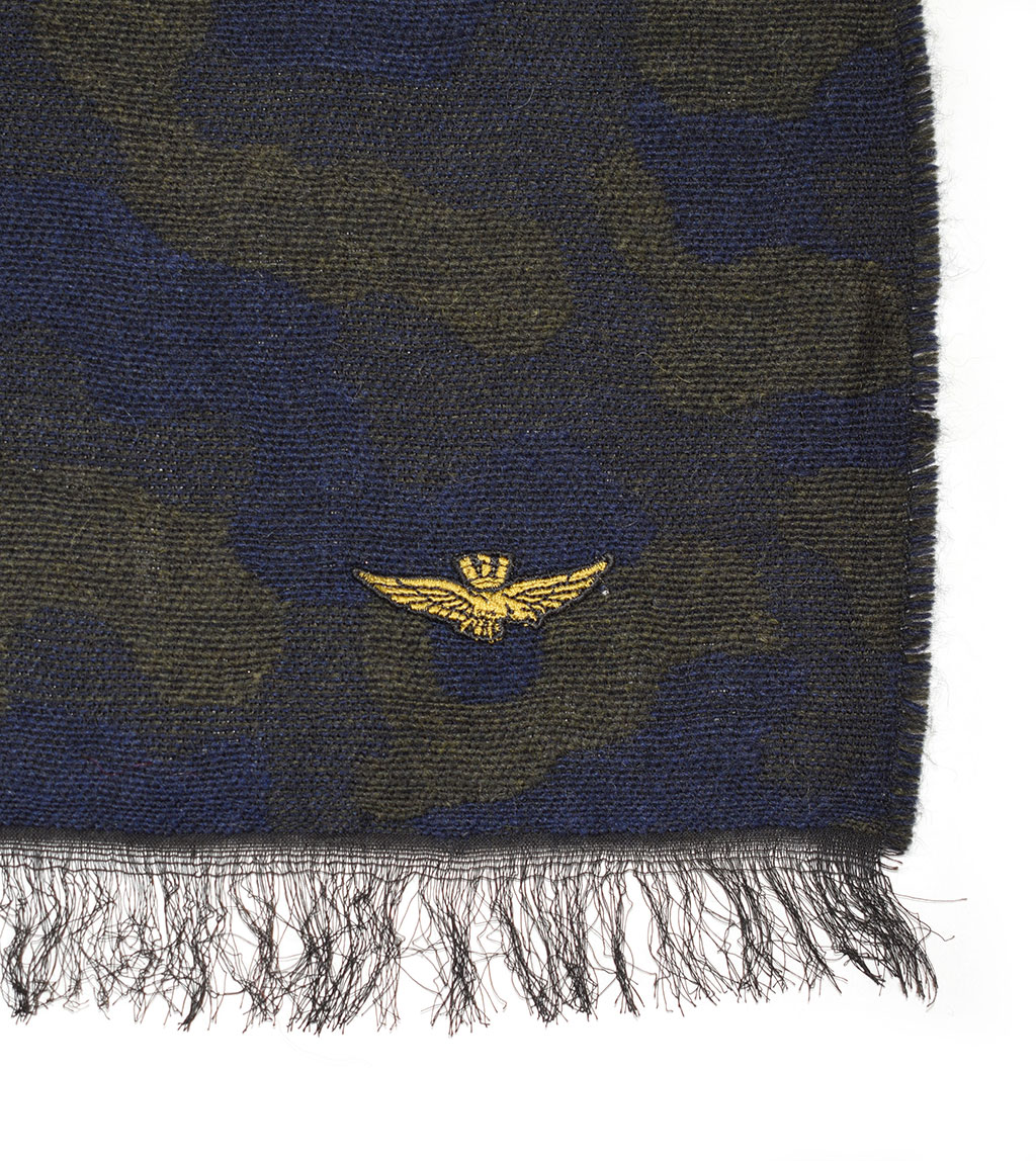 Шарф AERONAUTICA MILITARE FW 19/20 camouflage blue/navy (SH 1088) 