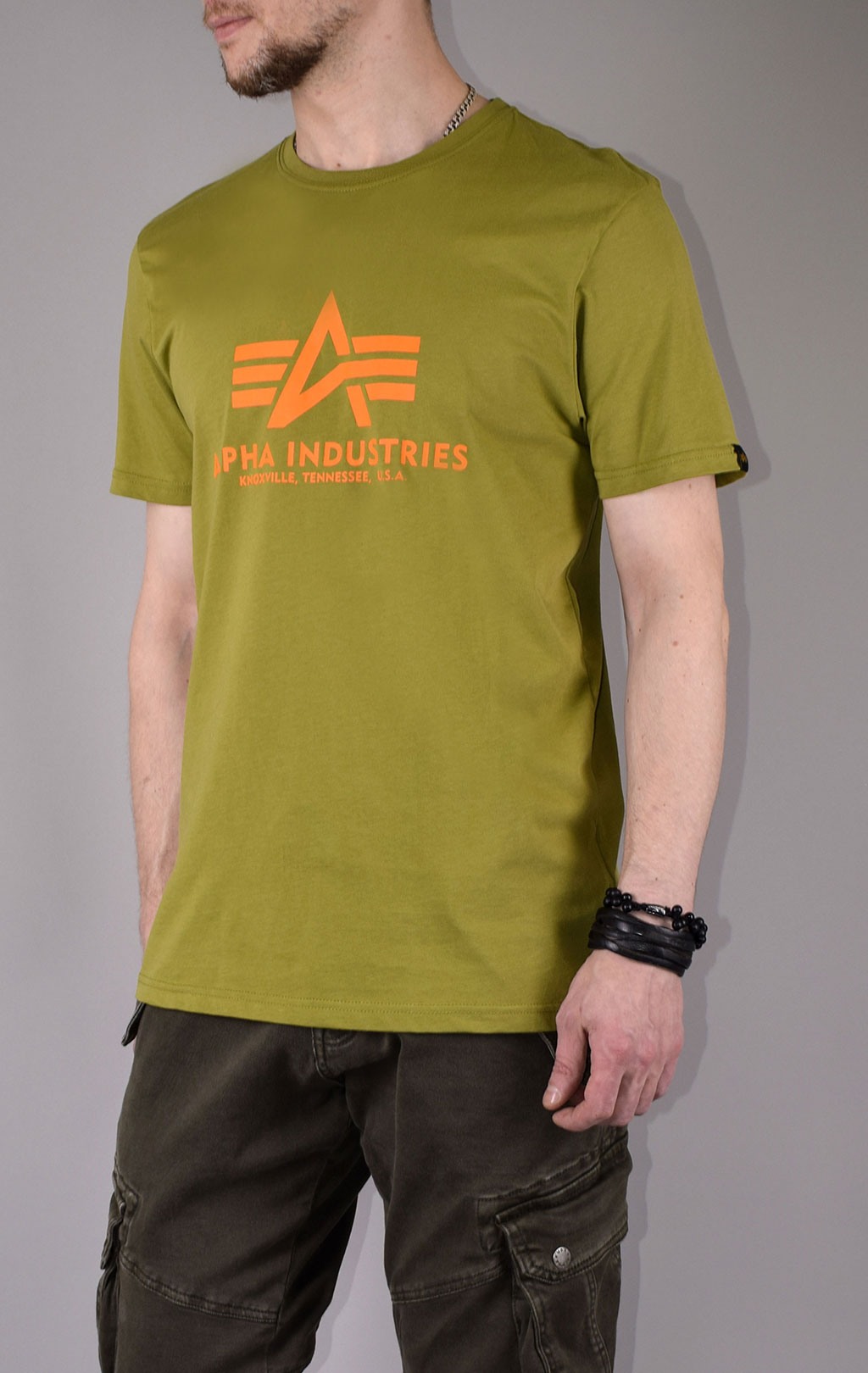 Футболка ALPHA INDUSTRIES BASIC T khaki green 