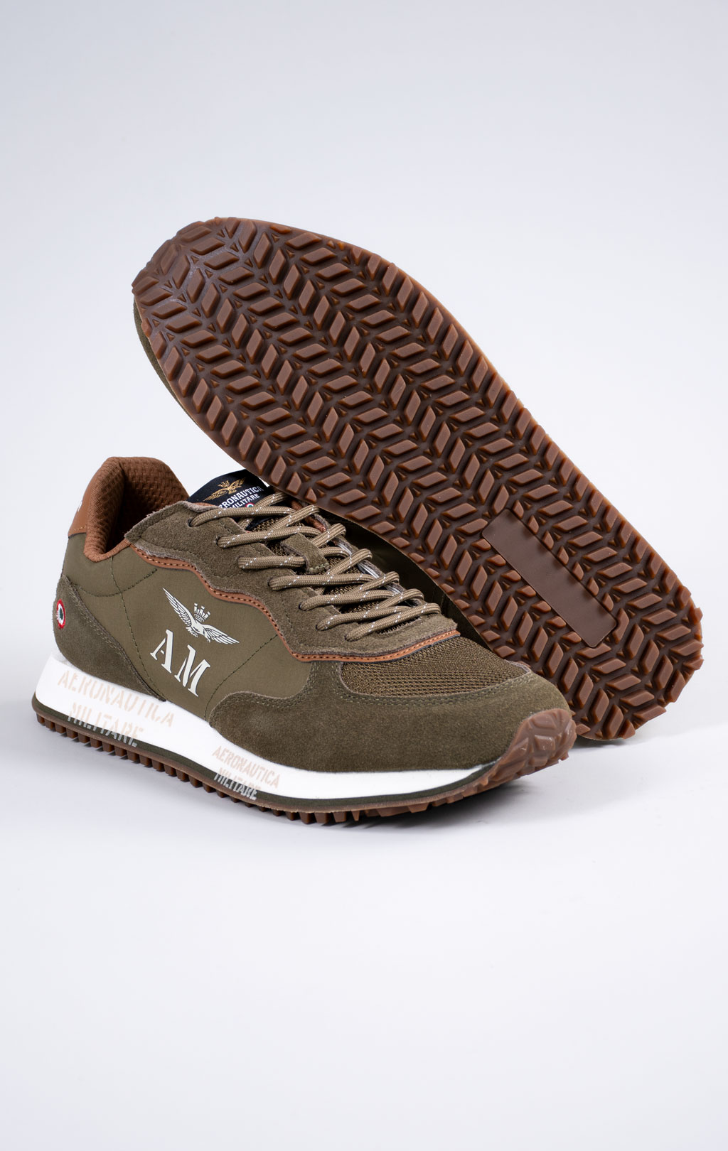 Кроссовки AERONAUTICA MILITARE (SC 0320) SS 26/CN verde militare 