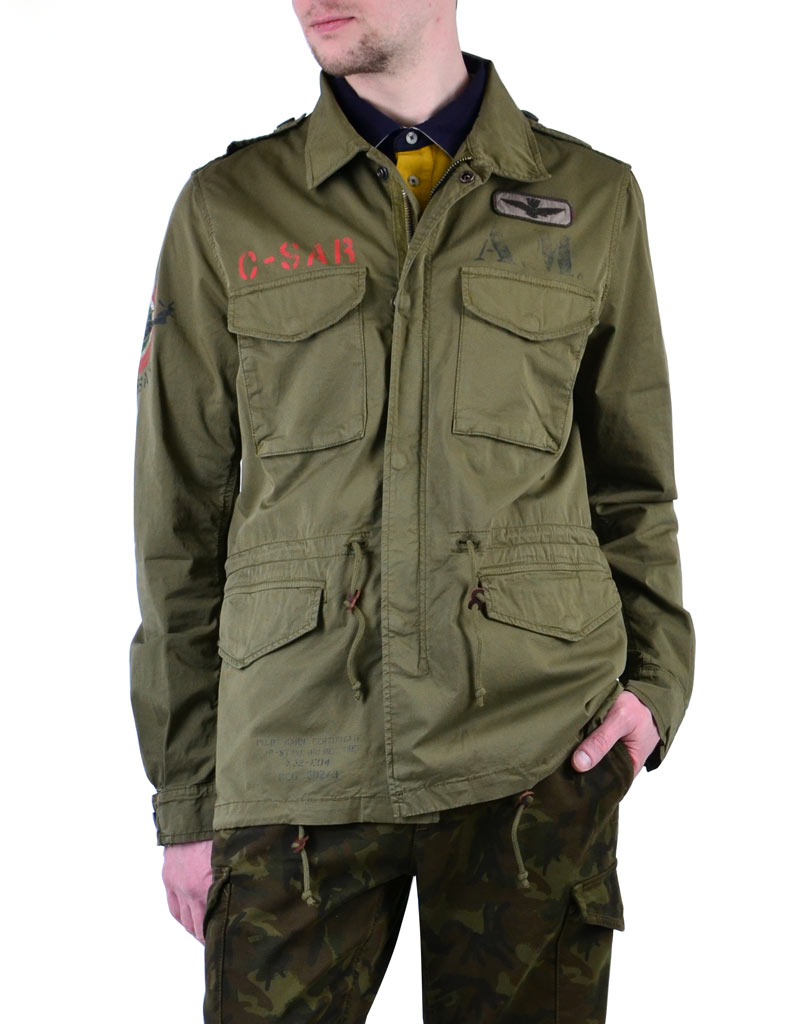 Ветровка AERONAUTICA MILITARE FIELD JACKET M-65 green military (AB 1663) 