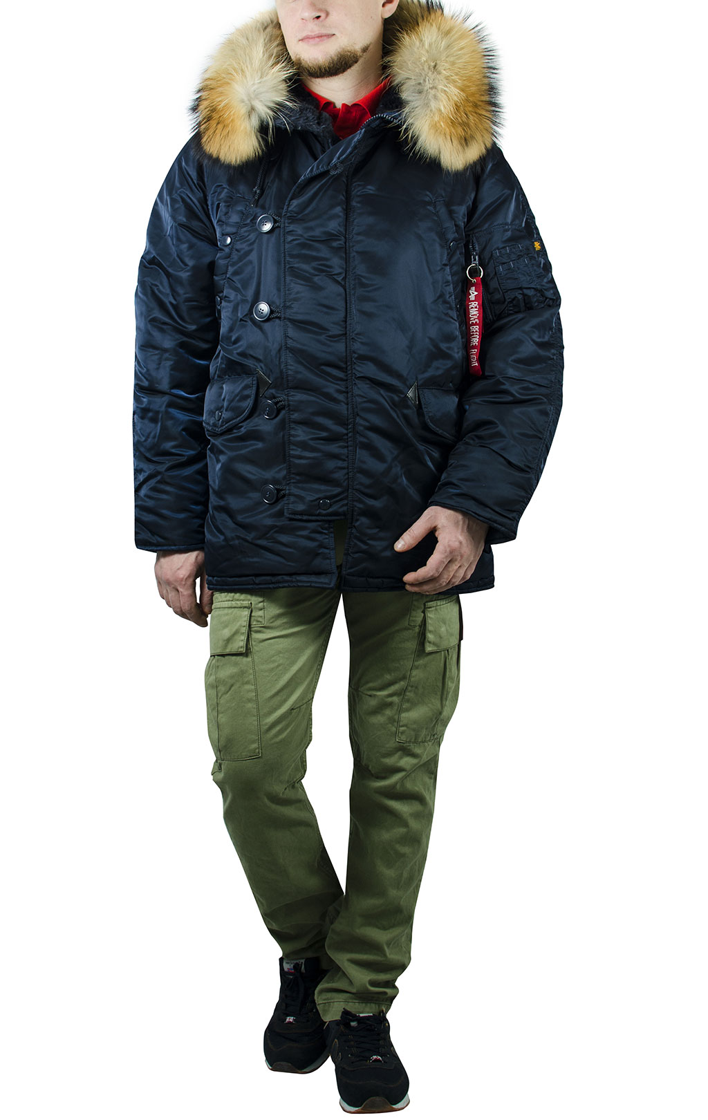 Аляска ALPHA INDUSTRIES CLASSIC N-3B натур. мех rep. blue 