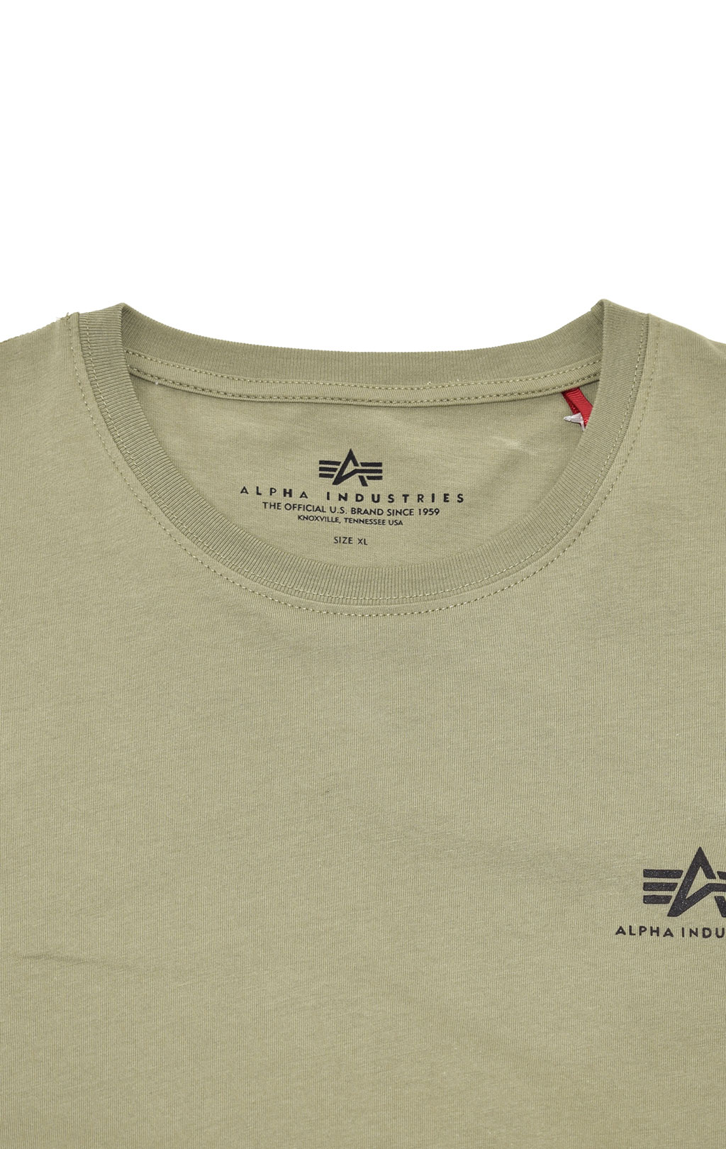 Футболка ALPHA INDUSTRIES BASIC T SMALL LOGO big size olive 