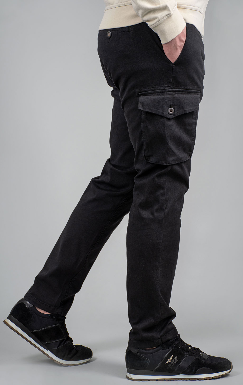 Брюки-карго AERONAUTICA MILITARE FW 24/25/BD jet black (PA 1628) 