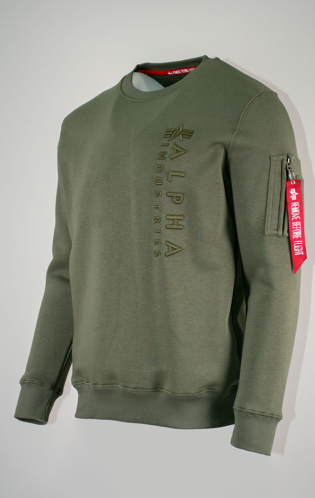 Свитшот ALPHA INDUSTRIES EMB SWEATER dark olive 