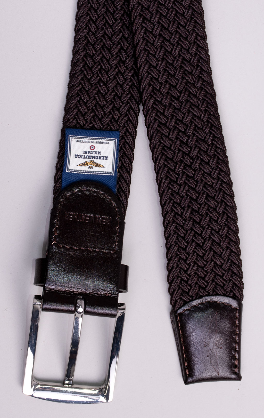 Ремень эластичный AERONAUTICA MILITARE SS 26/CN dark brown (CI 0307) 