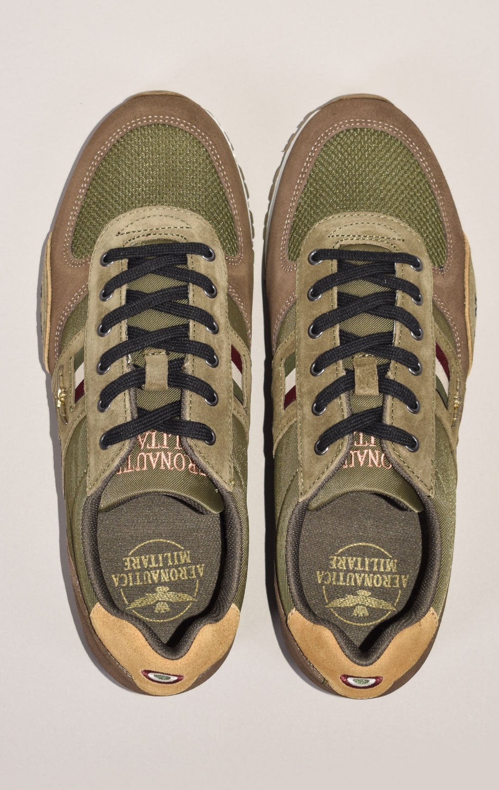 Кроссовки AERONAUTICA MILITARE FW 22/23 m/PT verde militare/marrone (SC 190) 