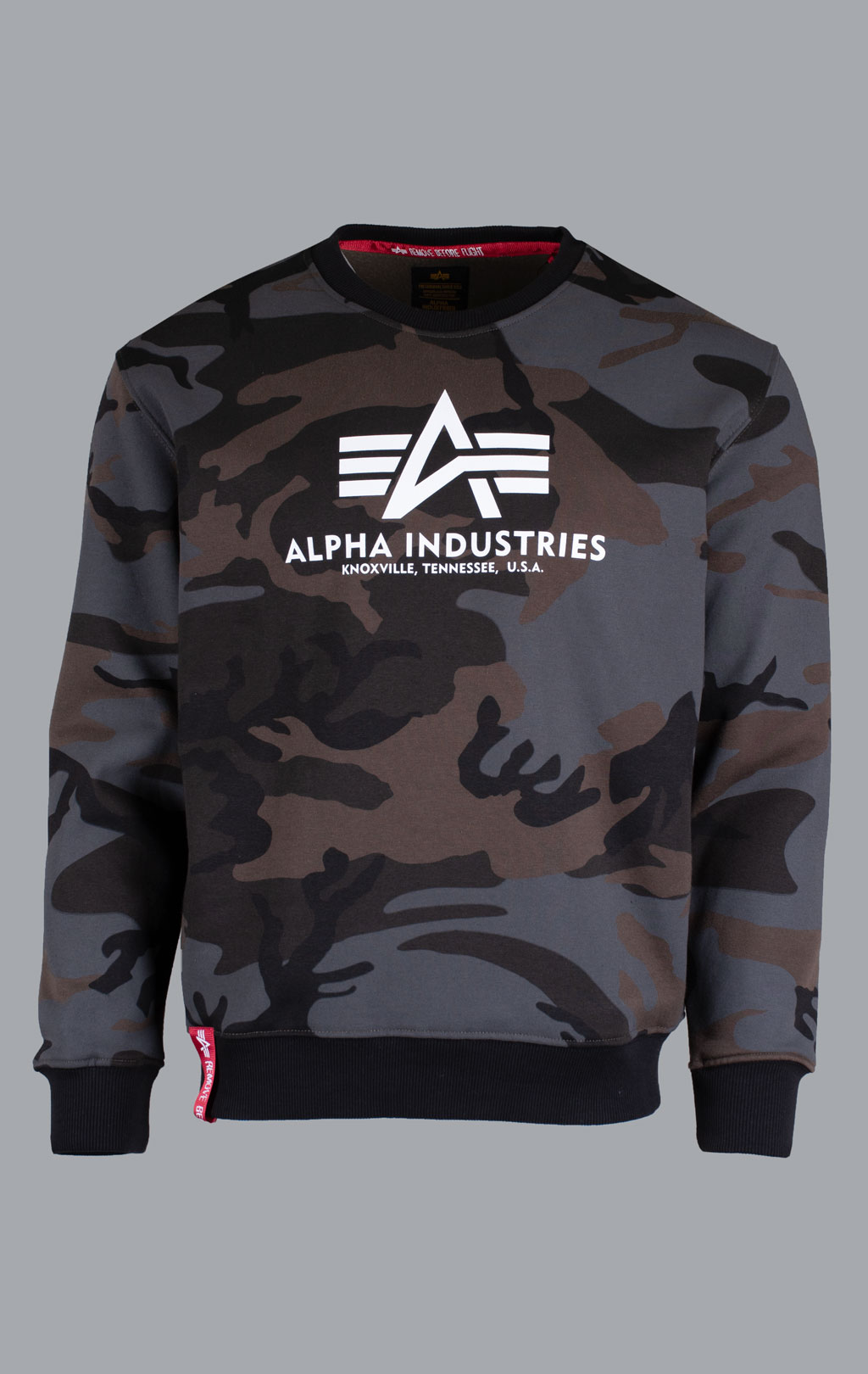 Свитшот ALPHA INDUSTRIES BASIC SWEATER black camo 