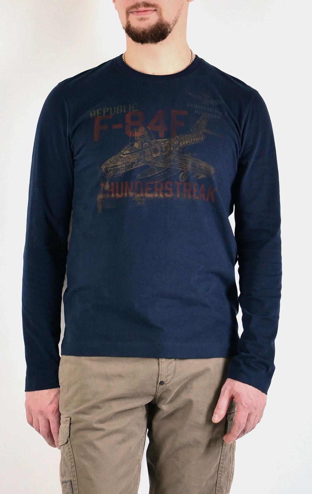 Лонгслив AERONAUTICA MILITARE blue navy (TS 1423) 