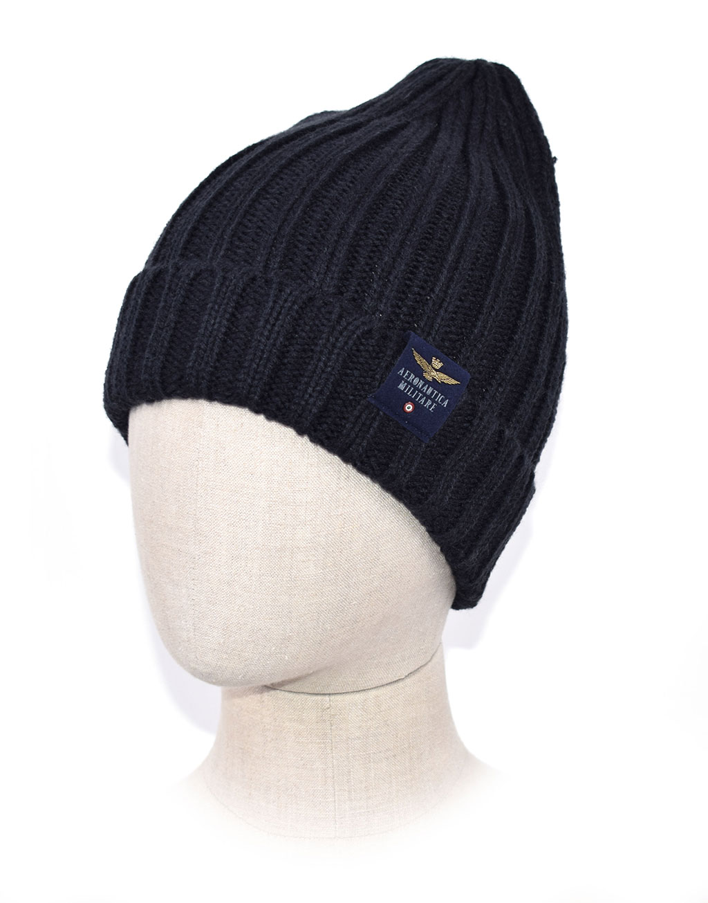 Шапка вязаная AERONAUTICA MILITARE FW 19/20 blue navy (CU 006)