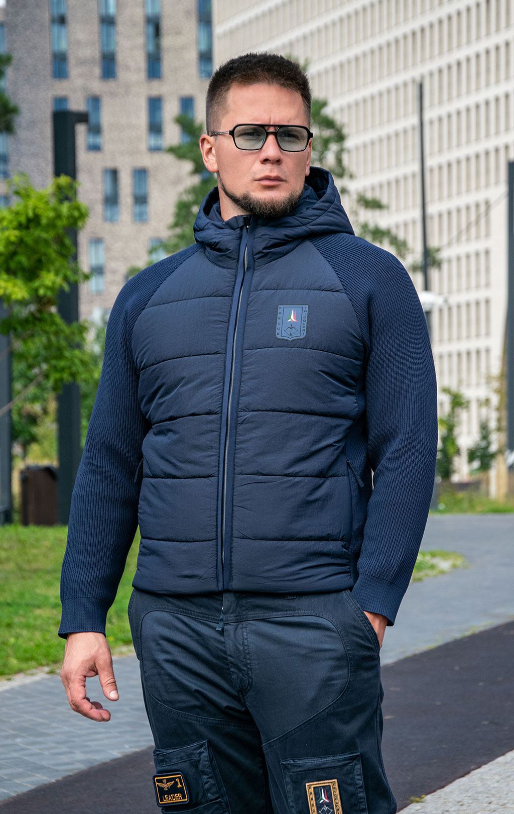 Куртка с капюшоном AERONAUTICA MILITARE FW 25/26/MN blue navy (AM 1383) 