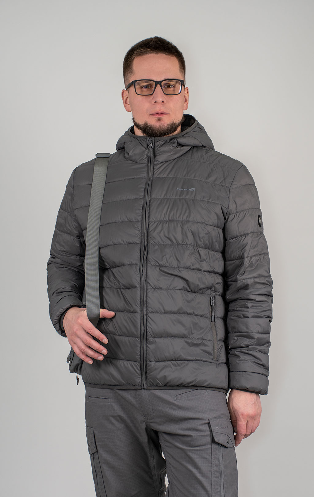 Куртка тактическая Pentagon AURORA hood jacket утеплённая с капюшоном grey cinder 17 08048 