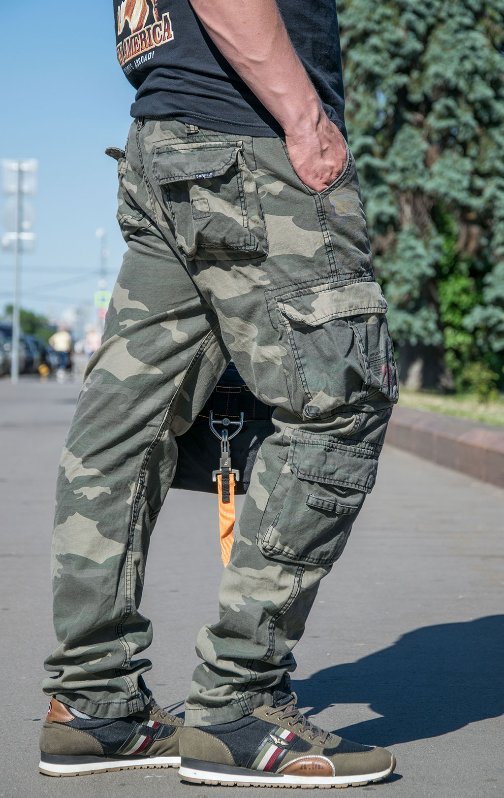 Брюки-карго Surplus AIRBORNE SLIMMY camo black 