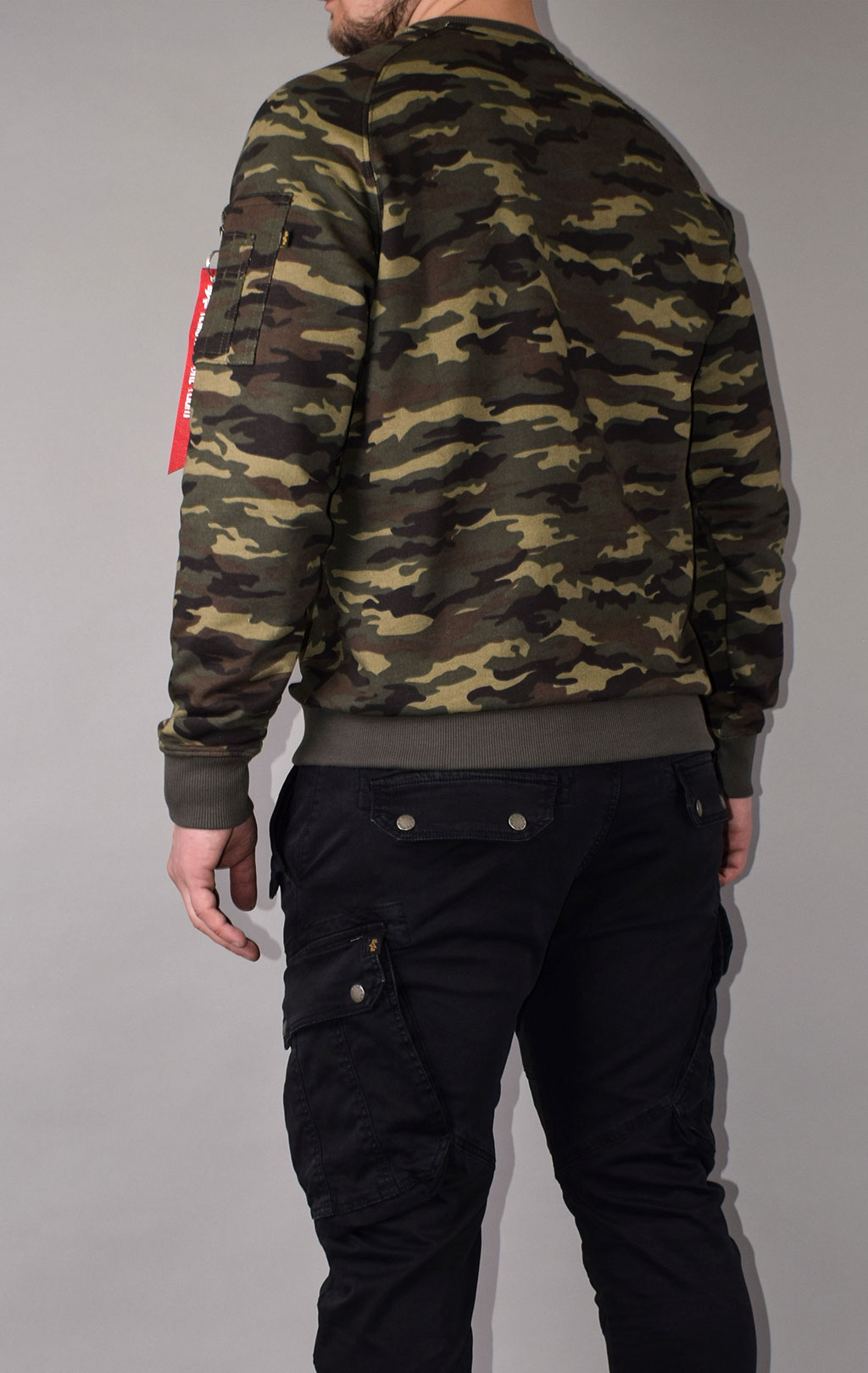 Свитшот ALPHA INDUSTRIES X-FIT SWEAT camo woodland 65 