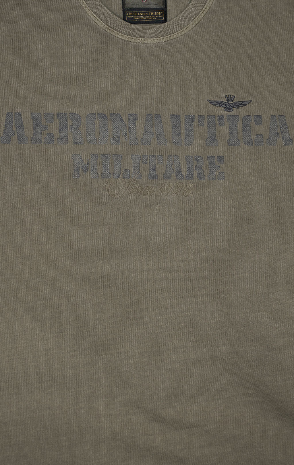 Футболка AERONAUTICA MILITARE big size SS 25 m/TR military olive washed (TS 2407) 