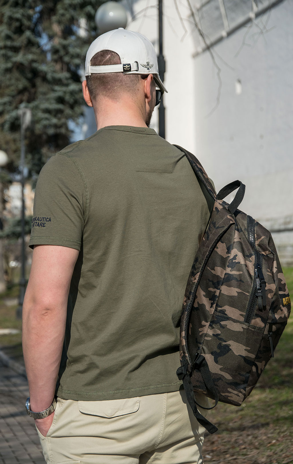 Футболка AERONAUTICA MILITARE SS 23/TR verde militare (TS 2051) 