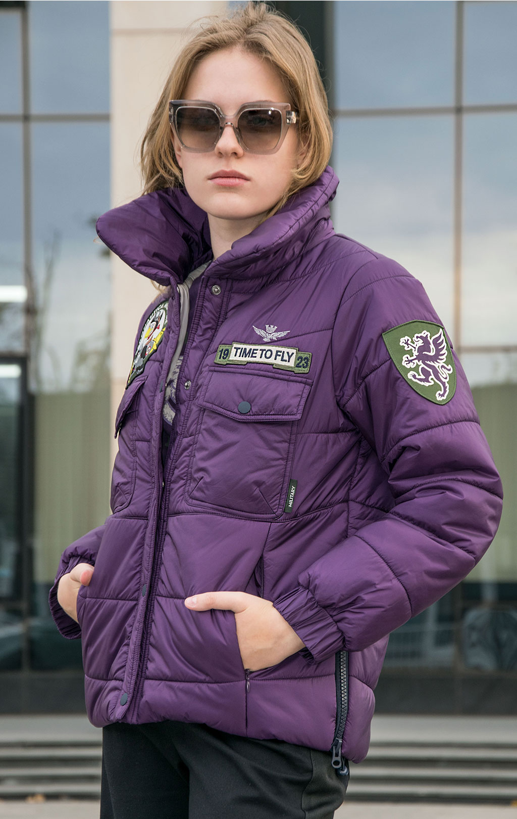 Женская куртка AERONAUTICA MILITARE FW 23/24 m/CN viola (AB 2119) 