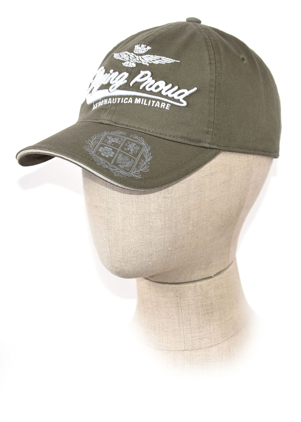 Бейсболка AERONAUTICA MILITARE SS 20/CN verde militare (HA 1042)