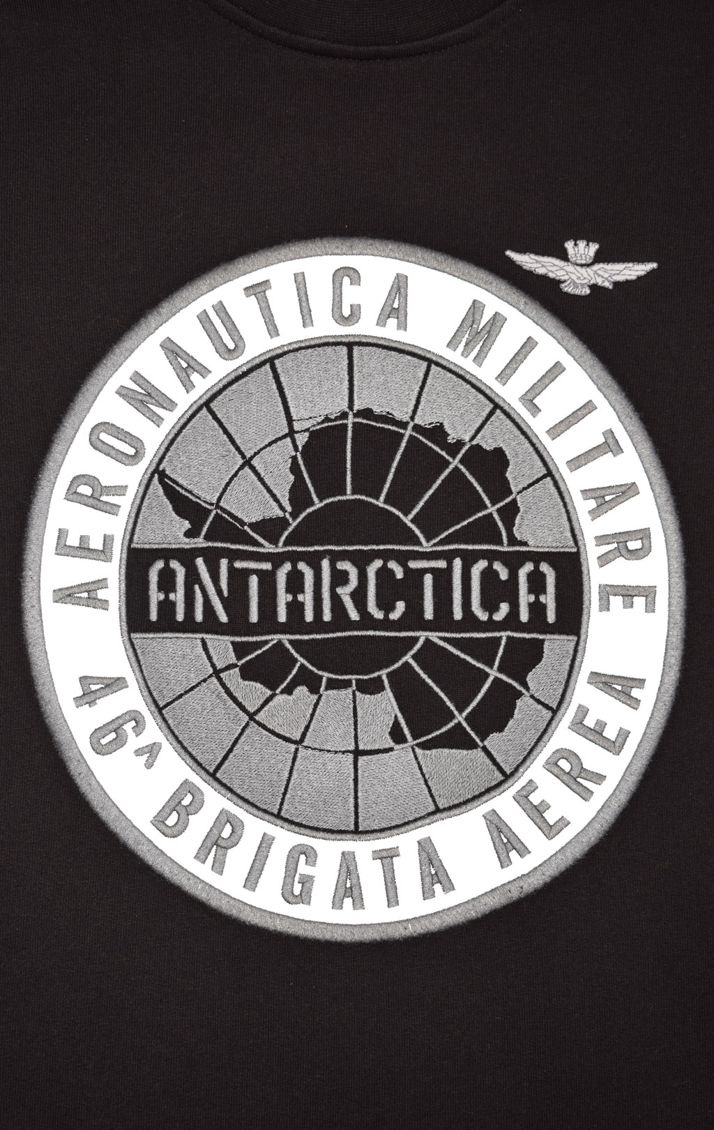 Свитшот AERONAUTICA MILITARE ANTARCTICA FW 23/24/TR jet black (FE 1814) 