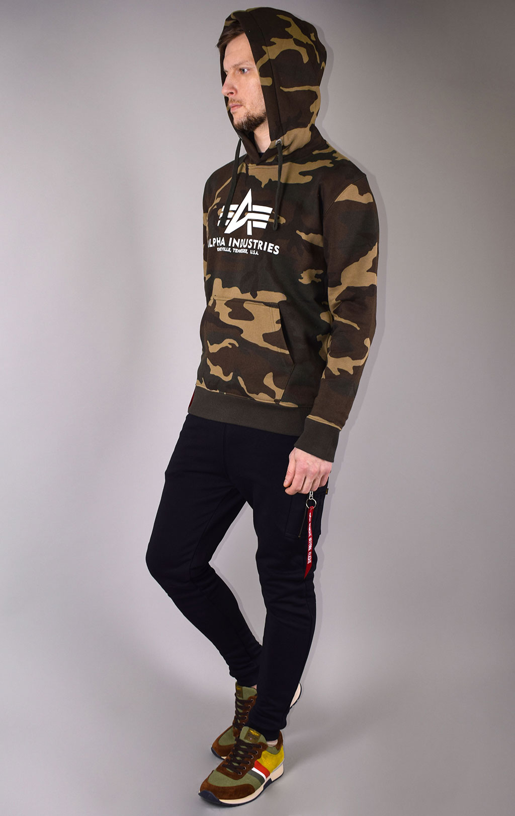 Толстовка ALPHA INDUSTRIES BASIC HOODY camo woodland 65 