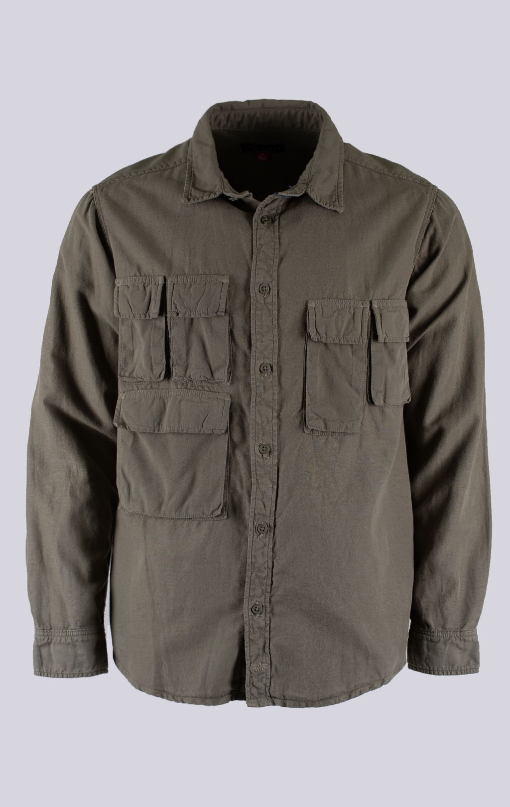 Рубашка ALPHA INDUSTRIES LONG SLEEVE MULTI POCKET SHIRT SS 24 m OG-107 green 