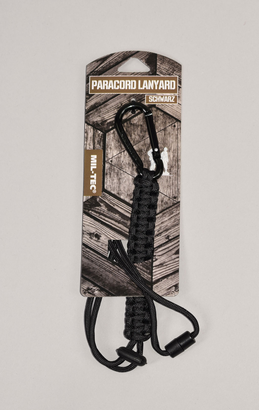 Шнур для ключей Mil-Tec PARACORD с карабином black 