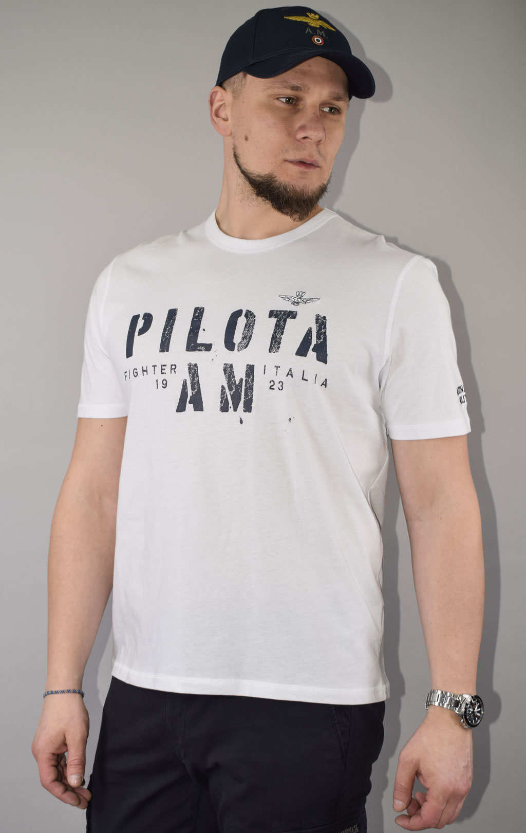 Футболка AERONAUTICA MILITARE SS 23/BD off white (TS 2092) 