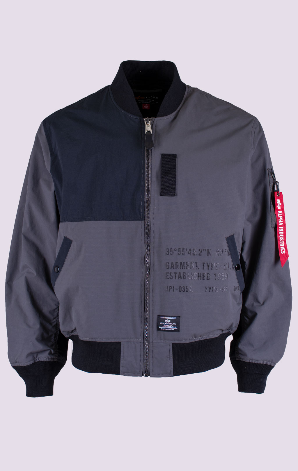 Бомбер-ветровка ALPHA INDUSTRIES L-2B RELAXED PATCHWORK FLIGHT JACKET SS 26 black 