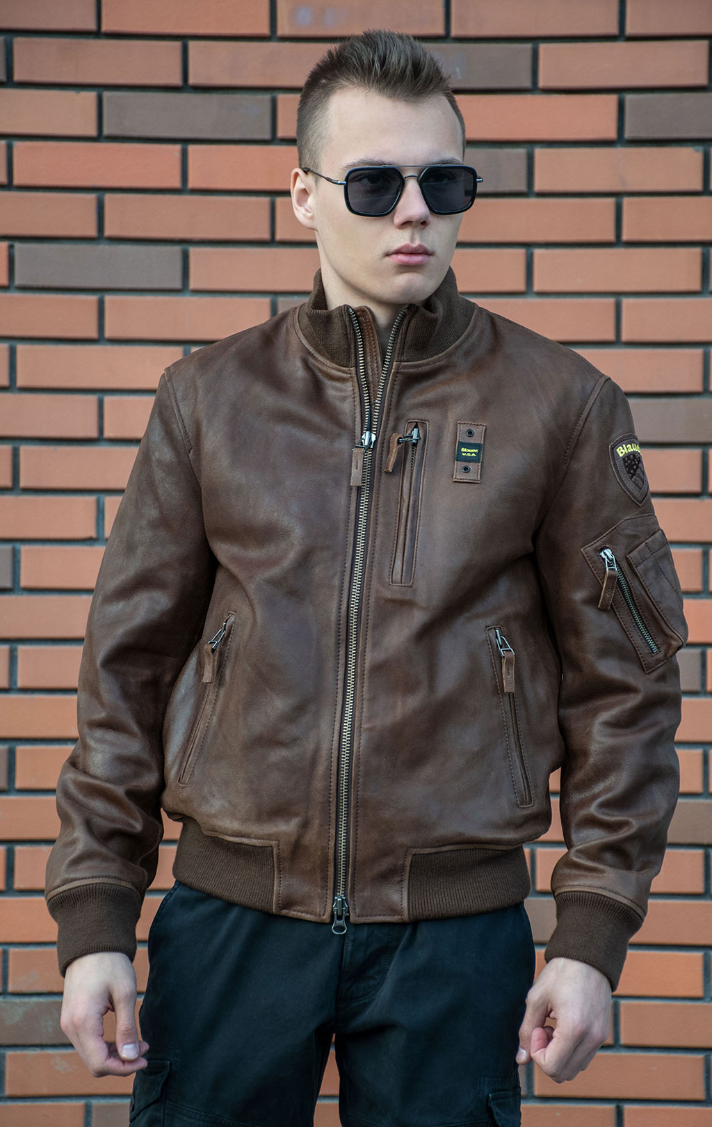 Куртка BLAUER BALDWIN кожа FW 24/25 caffe arabo (LO1394) 