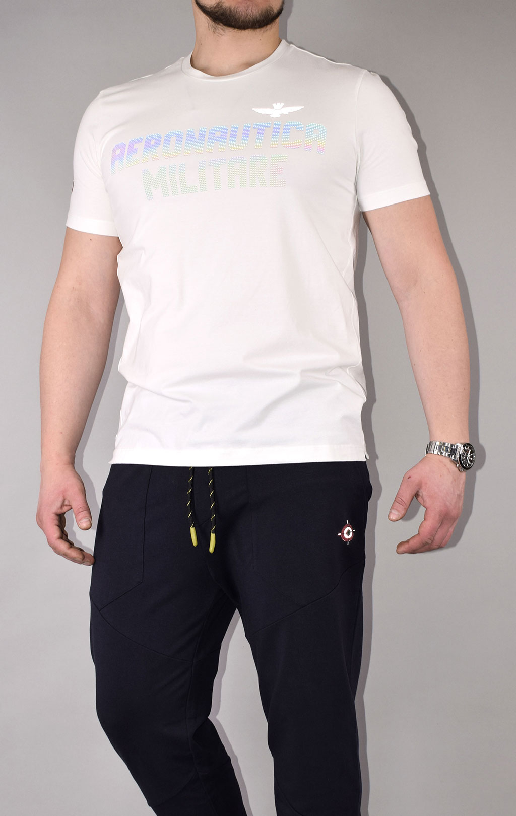 Футболка AERONAUTICA MILITARE SS 21/TR off white (TS 1845) 