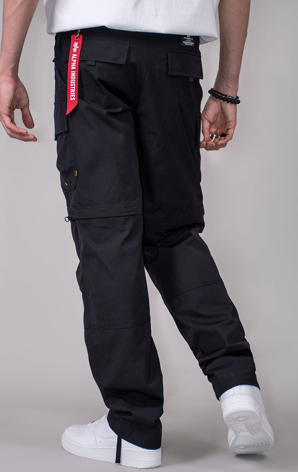 Брюки-карго ALPHA INDUSTRIES CONVERTIBLE CARGO PANT SS 24 m black 