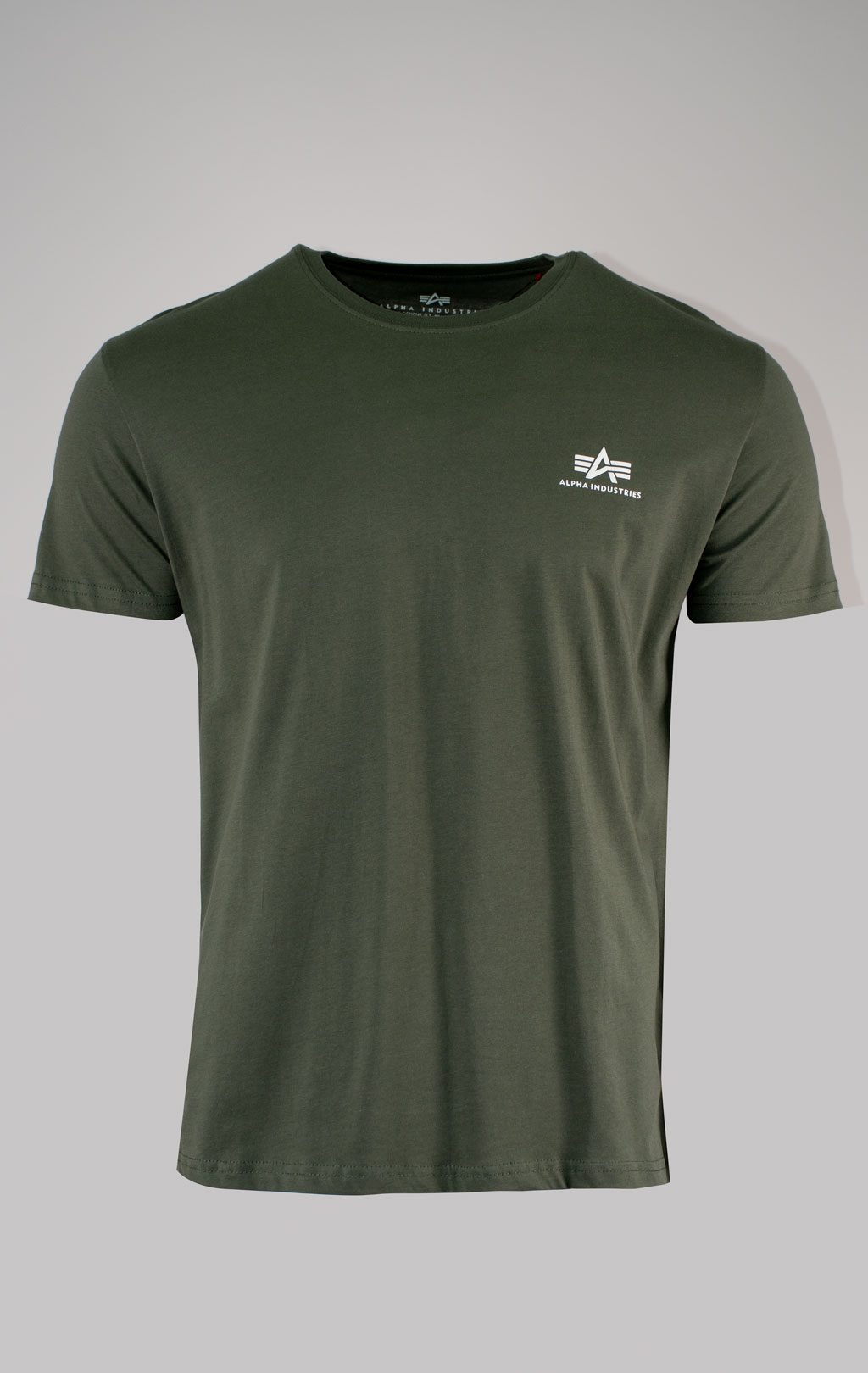 Футболка ALPHA INDUSTRIES BASIC T SMALL LOGO dark olive 