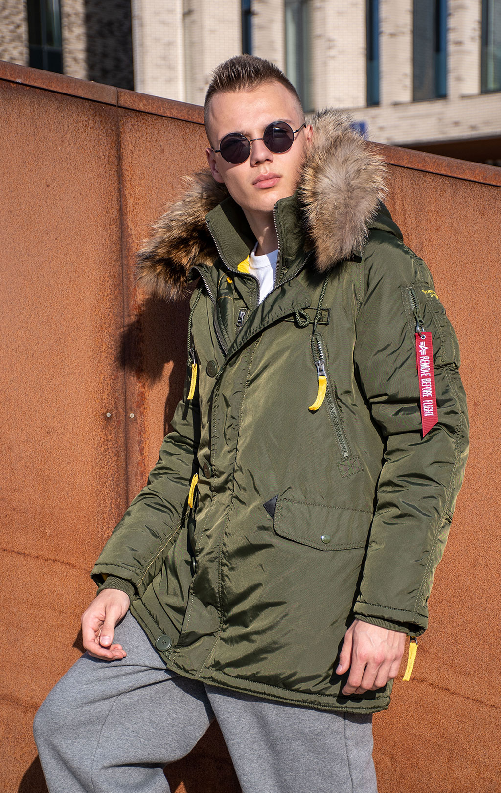 Аляска ALPHA INDUSTRIES PPS N-3B натур. мех dark green 