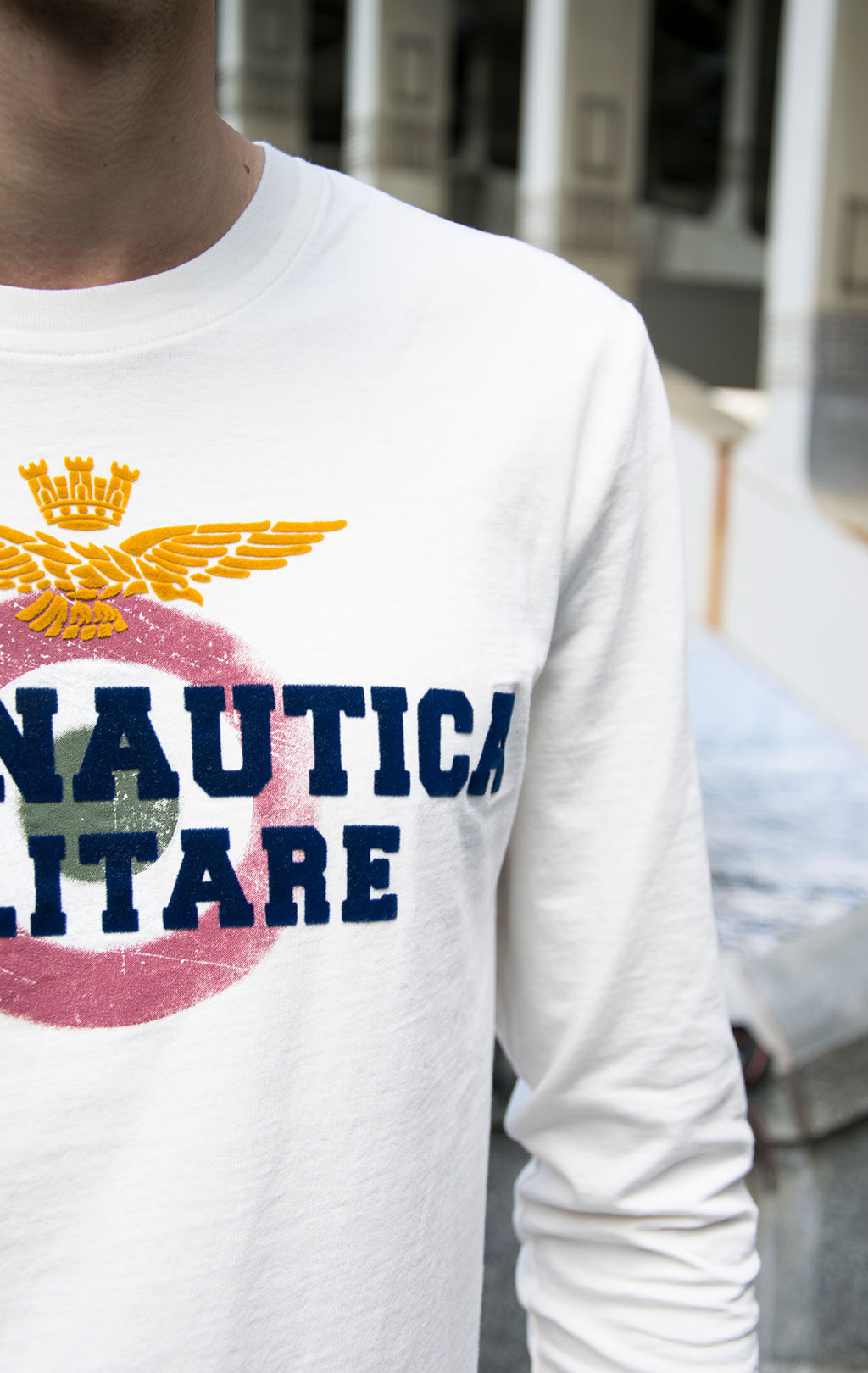 Лонгслив AERONAUTICA MILITARE FW 19/20 naturale (TS 1640) 