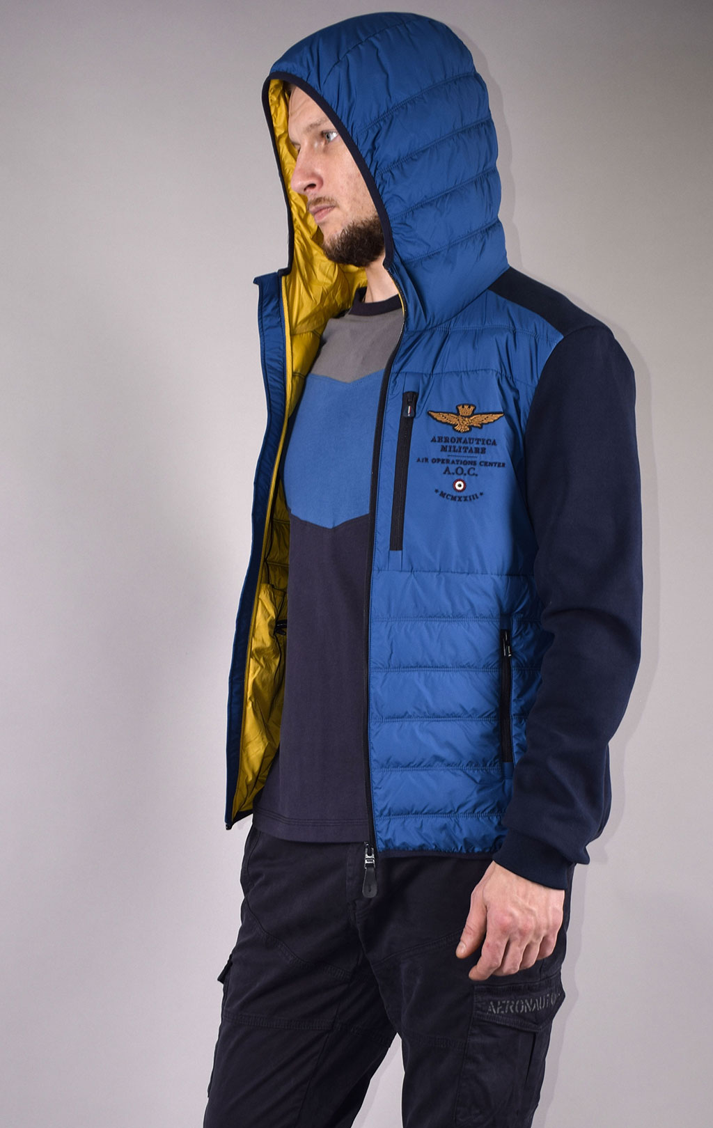 Куртка AERONAUTICA MILITARE FW 19/20 blue navy/cielo (AF 377) 