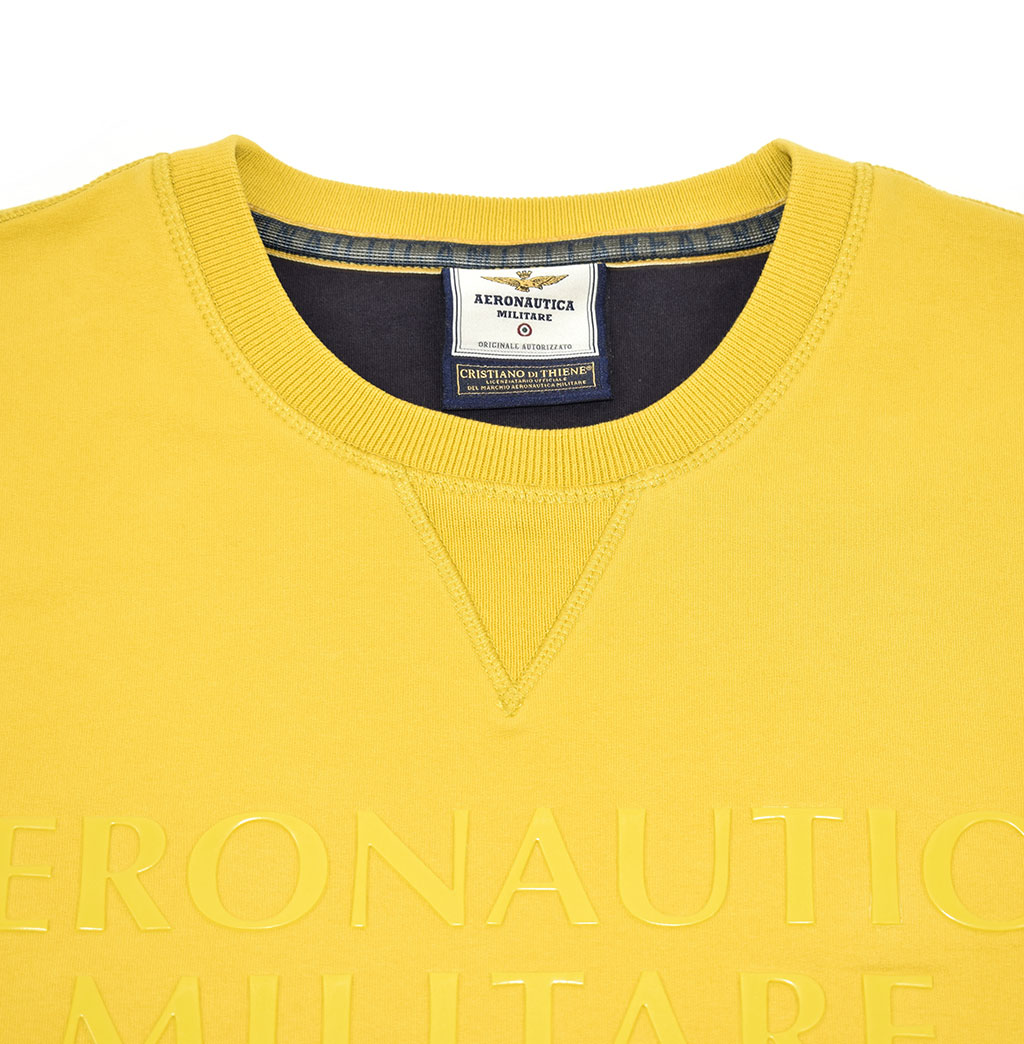 Свитшот AERONAUTICA MILITARE FW 19/20 giallo (FE 1409) 