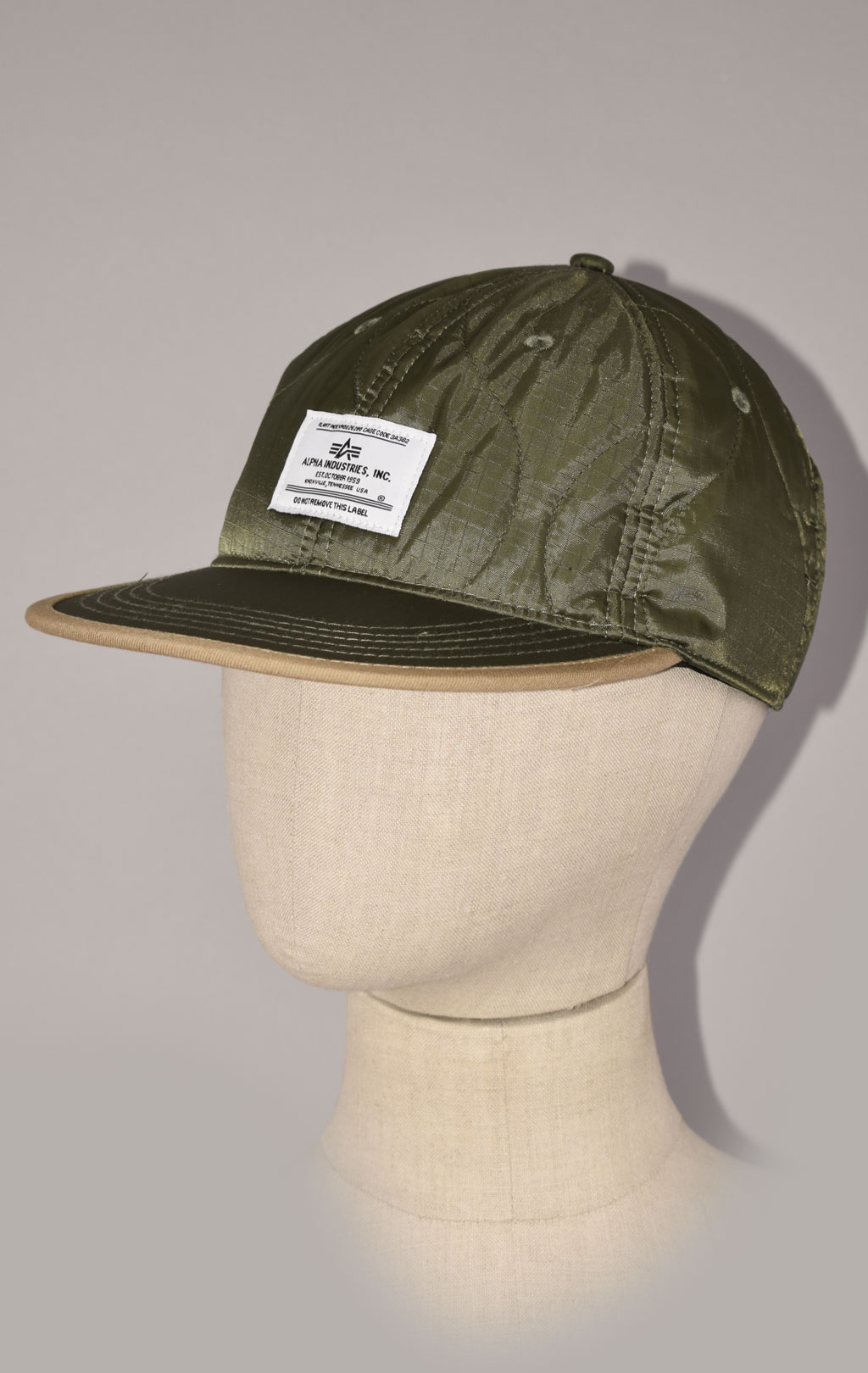 Бейсболка ALPHA INDUSTRIES QUILTED CAP FW 22/23 olive 