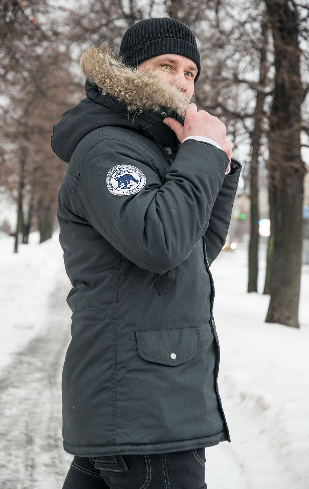 Аляска ALPHA INDUSTRIES POLAR натур. мех black 