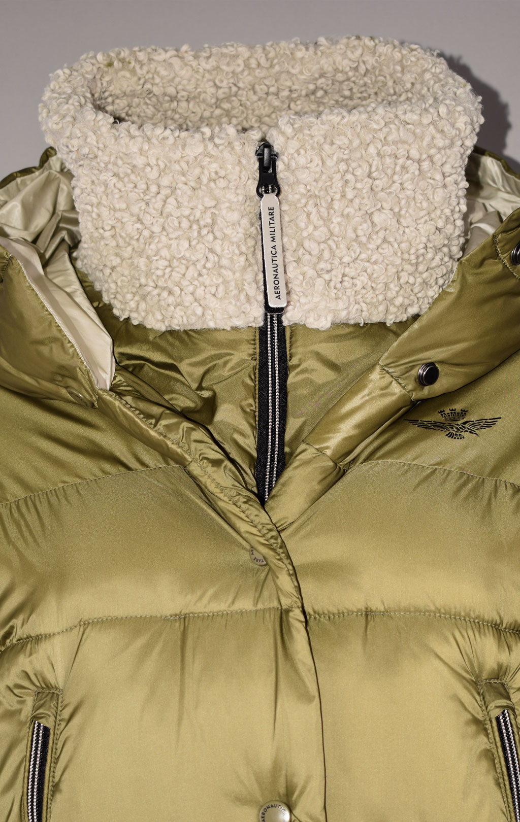 Женское пальто AERONAUTICA MILITARE FW 22/23 m/CN verde oliva (AB 2046) 