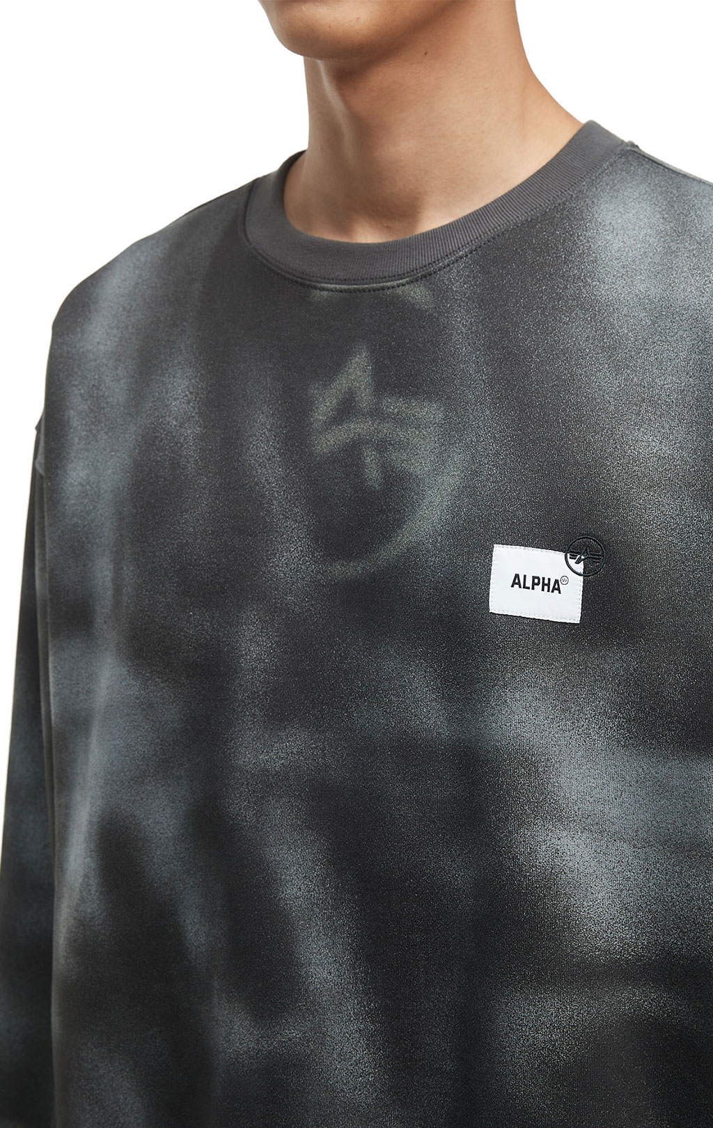 Свитшот ALPHA INDUSTRIES UNFRM WASHED CREWNECK FW 25/26 gray M001135 