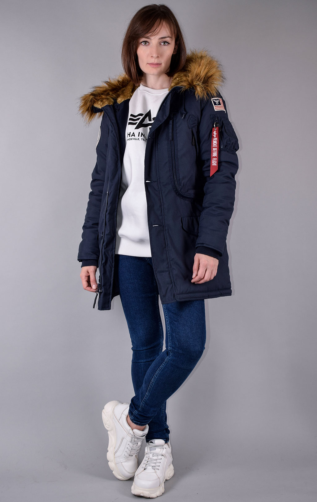 Женская аляска ALPHA INDUSTRIES POLAR rep. blue 