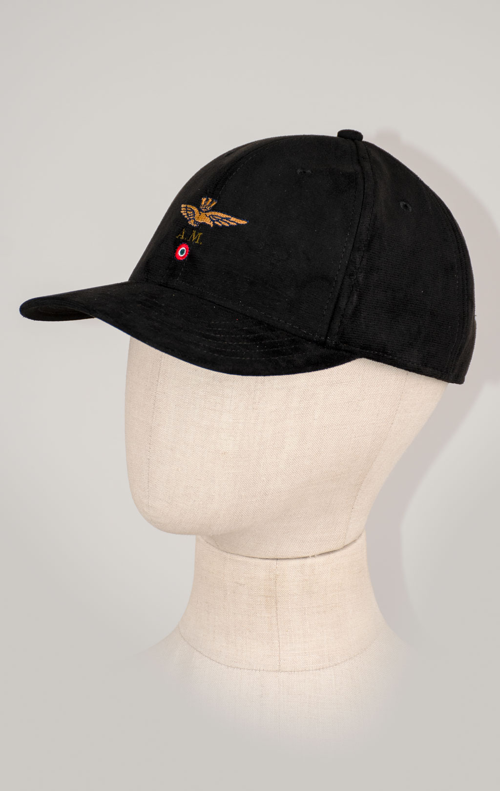 Бейсболка AERONAUTICA MILITARE искусственная замша FW 25/26/CN jet black (HA 1229) 
