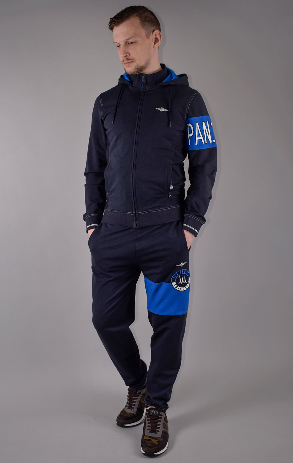 Толстовка с капюшоном AERONAUTICA MILITARE SS 20/TR blue navy (FE 1463) 