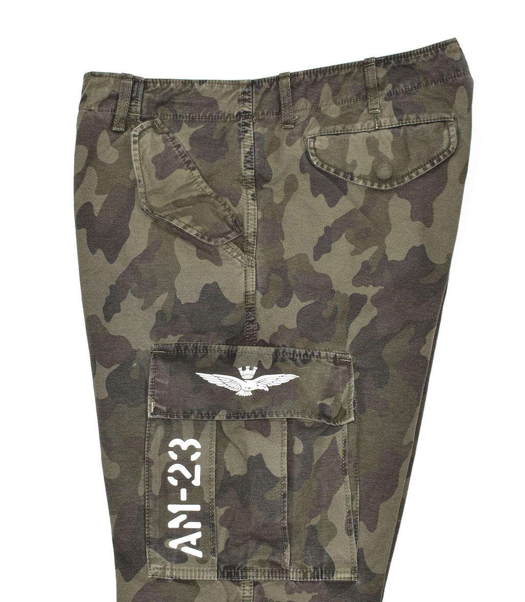 Брюки-карго AERONAUTICA MILITARE FW 19/20 verde camouflage (PA 1353) 