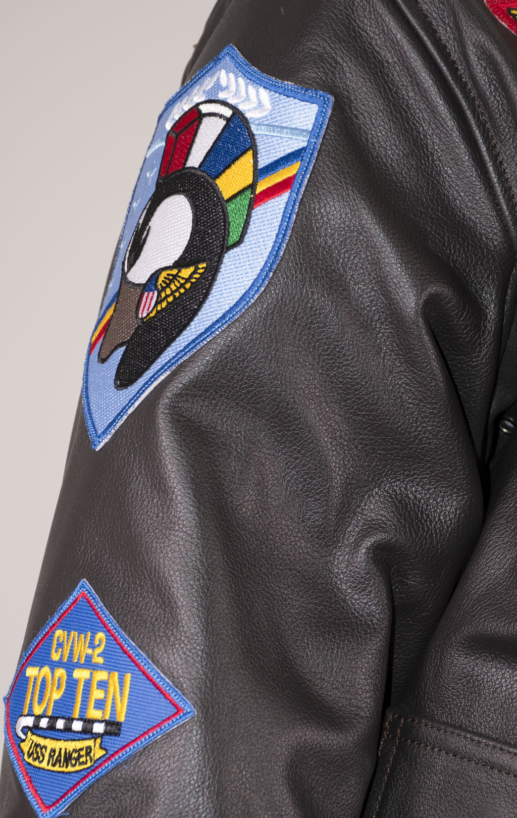 Куртка-бомбер KODZIC AMERICAN TOP GUN кожа brown (1317) 
